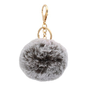 Cute Faux Fur Fluffy Fuzzy Pom Pom Keychain